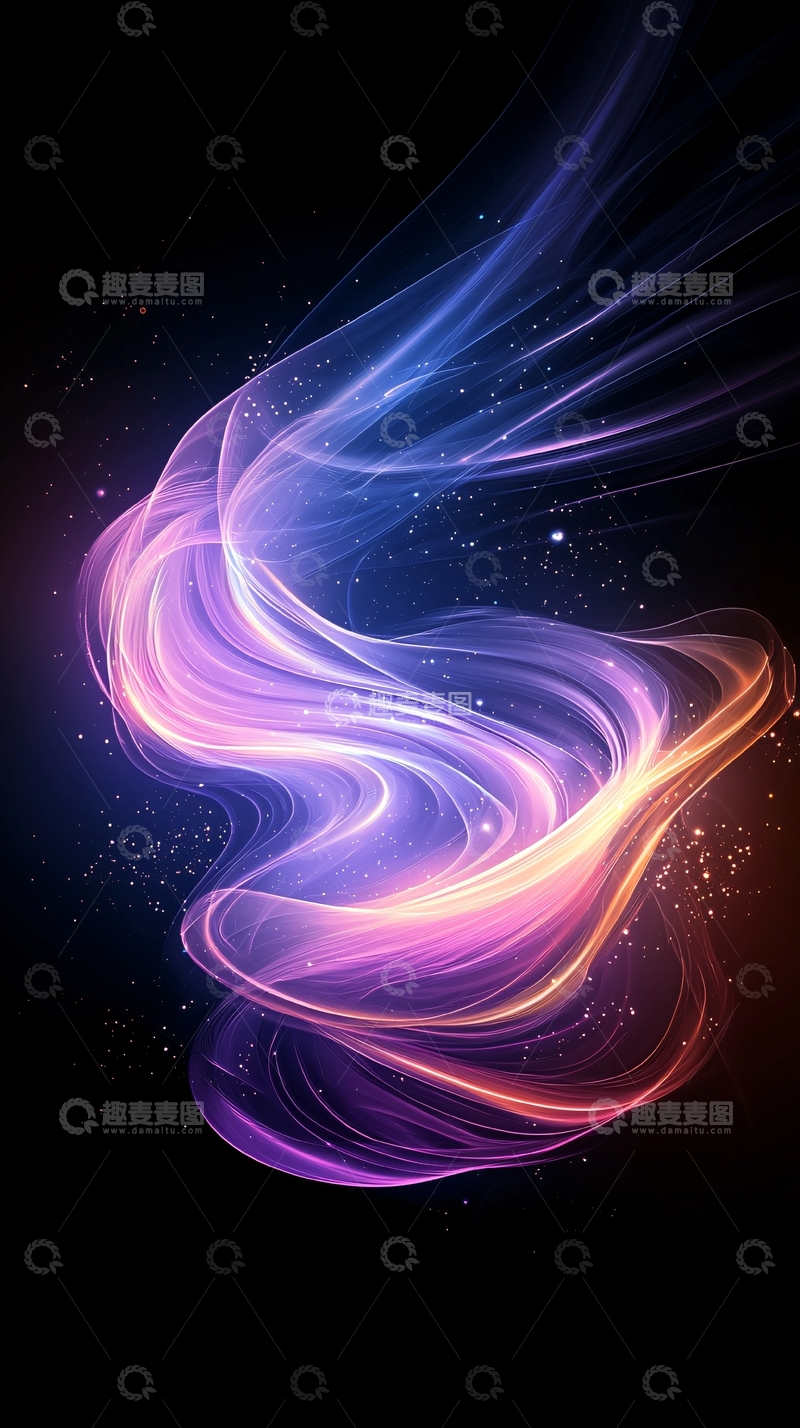 高清大图下载【趣麦麦图】绚丽流动的光线