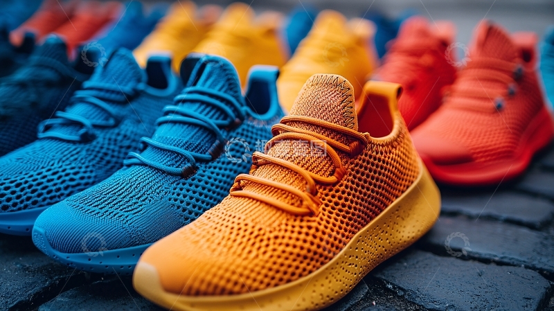 高清大图下载【趣麦麦图】彩色运动鞋特写