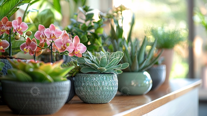 高清大图下载【趣麦麦图】花卉绿植盆栽清新桌面