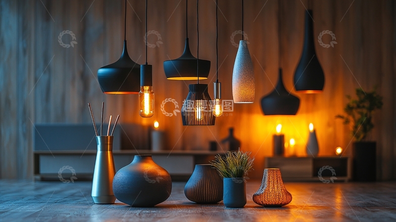 高清大图下载【趣麦麦图】室内装饰与灯具特写