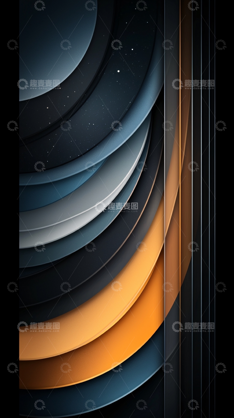 高清大图下载【趣麦麦图】渐变色圆形抽象背景