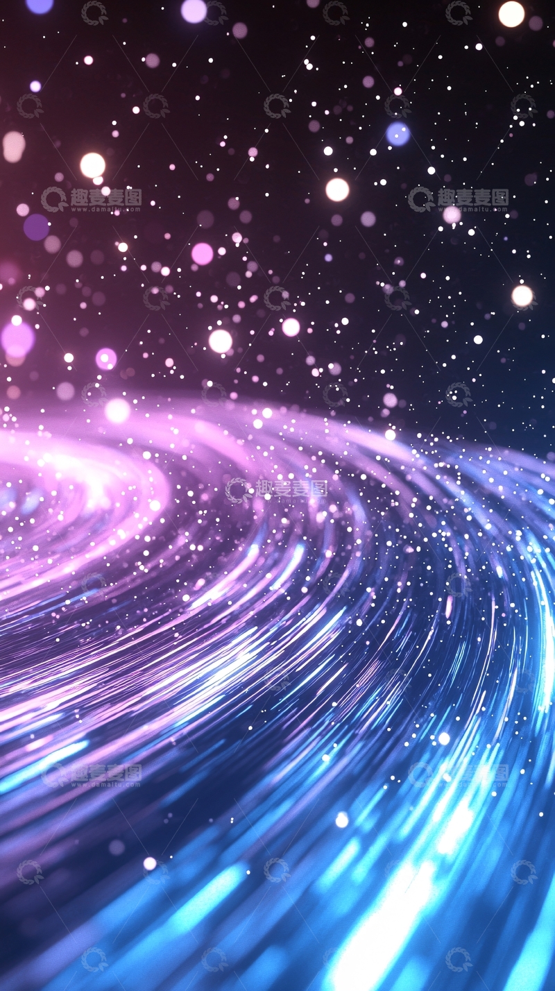 高清大图下载【趣麦麦图】绚丽星空银河宇宙背景