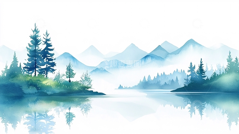 高清大图下载【趣麦麦图】水墨山水风景14