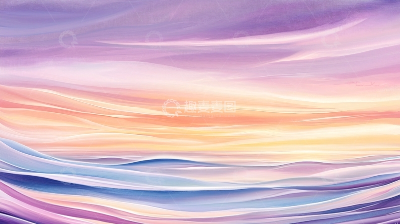 高清大图下载【趣麦麦图】梦幻紫橙色渐变抽象背景