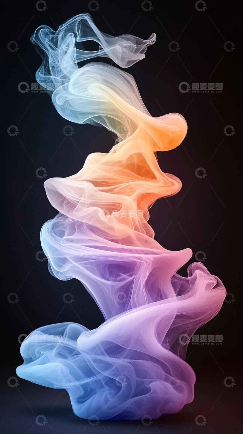 高清大图下载【趣麦麦图】彩色烟雾抽象背景