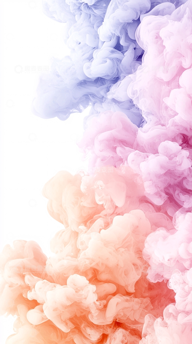 高清大图下载【趣麦麦图】彩色烟雾在水中弥漫