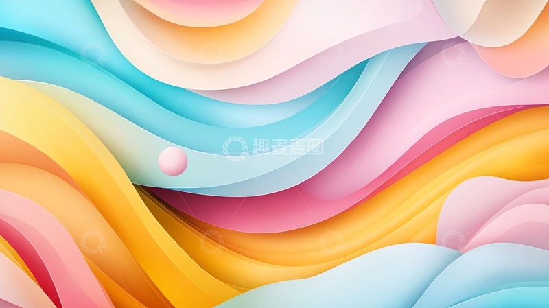 高清大图下载【趣麦麦图】彩色水彩渐变抽象背景