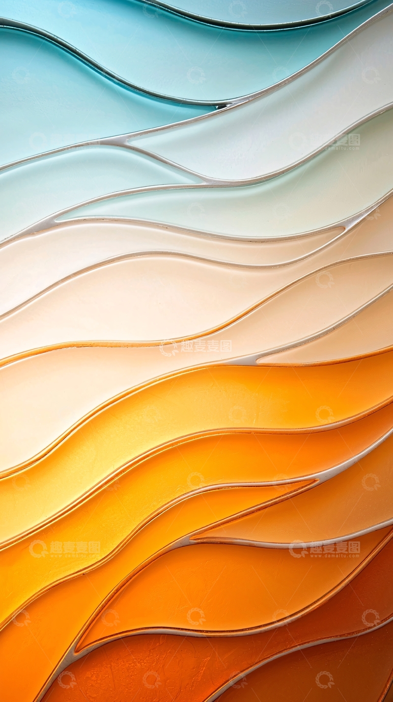 高清大图下载【趣麦麦图】抽象渐变波浪背景