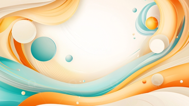 高清大图下载【趣麦麦图】抽象曲线和圆点的背景