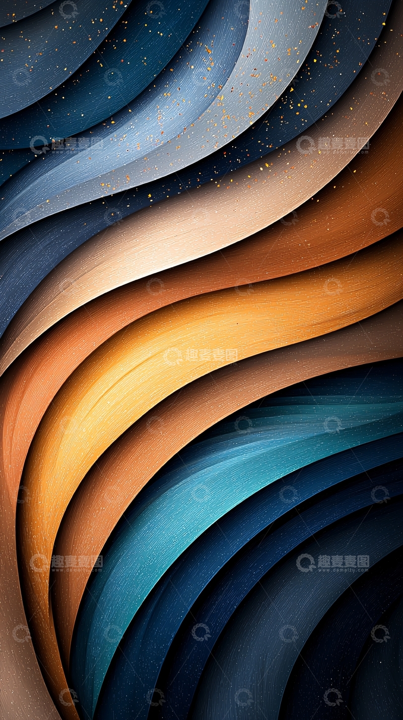 高清大图下载【趣麦麦图】抽象渐变波浪纹理