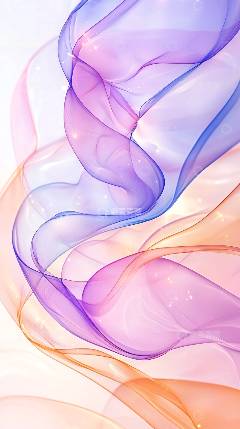 高清大图下载【趣麦麦图】抽象柔和曲线背景