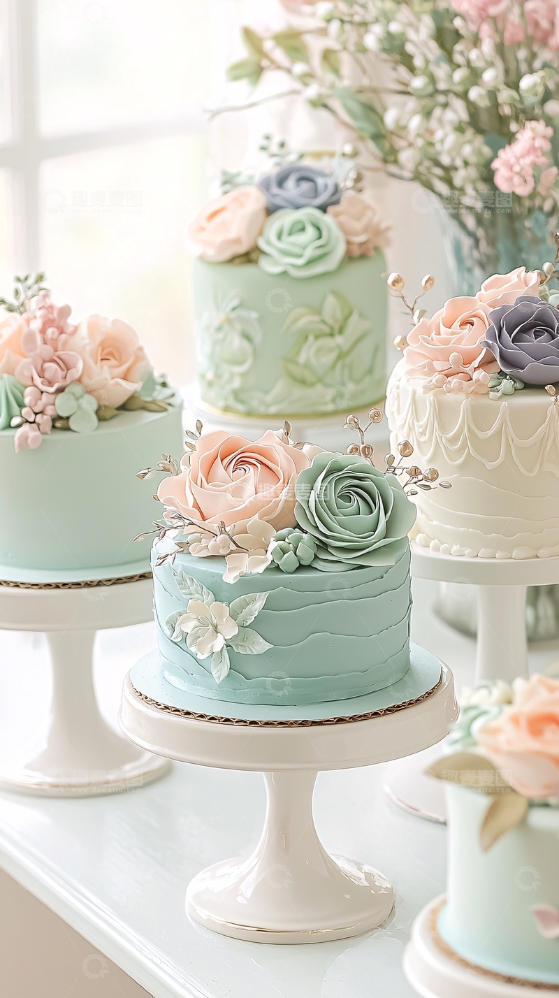 高清大图下载【趣麦麦图】精致花朵小蛋糕