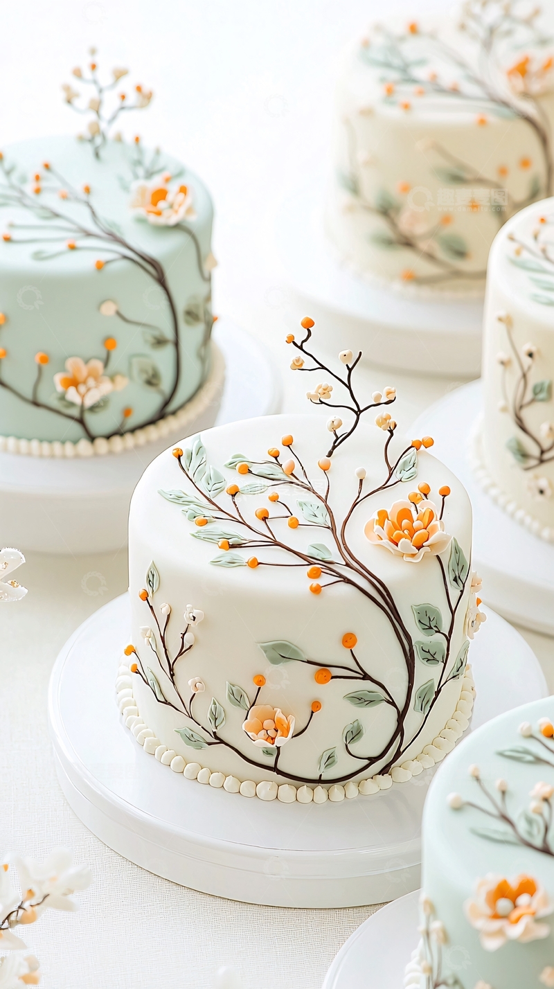 高清大图下载【趣麦麦图】小清新花卉蛋糕