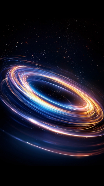 宇宙星空中的炫光漩涡