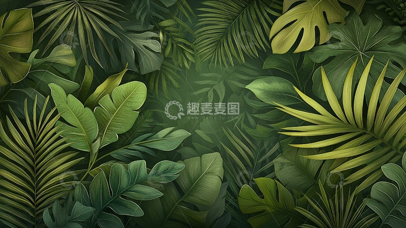 高清大图下载【趣麦麦图】茂密的热带植物