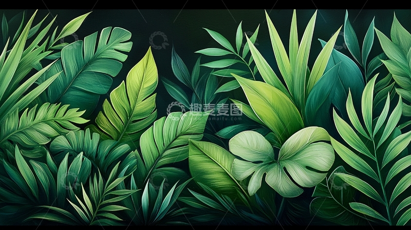 高清大图下载【趣麦麦图】郁郁葱葱的绿色植物