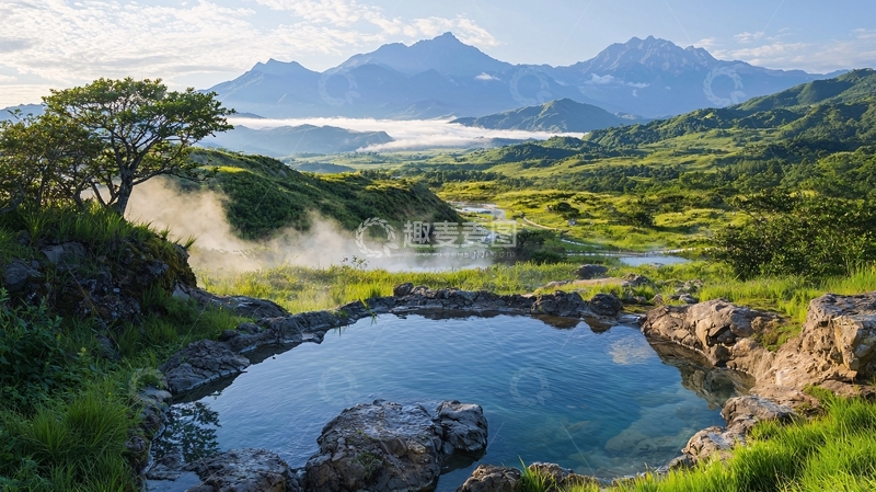 高清大图下载【趣麦麦图】宁静山间湖泊