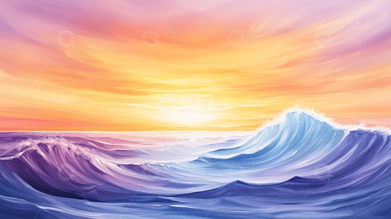 高清大图下载【趣麦麦图】壮丽海景日出