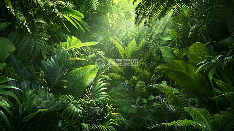 高清大图下载【趣麦麦图】茂密的热带雨林
