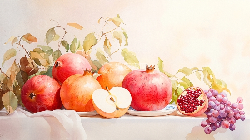 高清大图下载【趣麦麦图】静物水彩高清图片