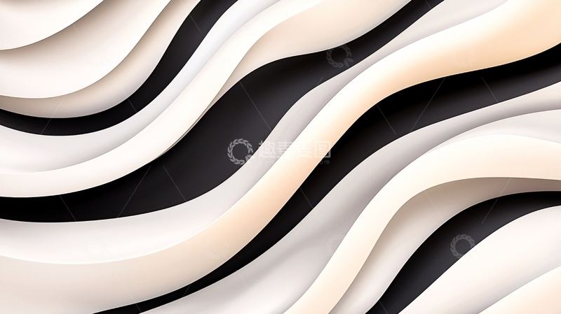 高清大图下载【趣麦麦图】抽象波浪曲线背景