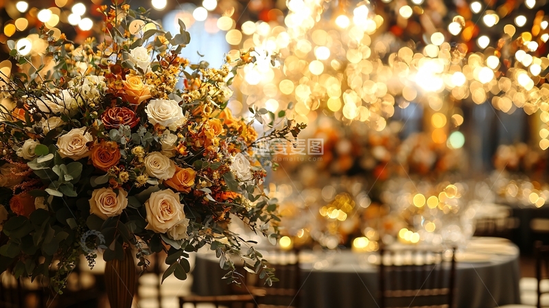 高清大图下载【趣麦麦图】宴会鲜花餐桌装饰