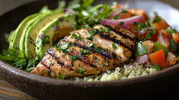 烤鸡肉牛油果藜麦沙拉