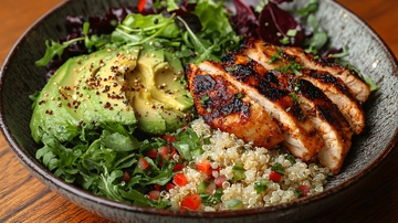 鸡肉牛油果藜麦沙拉
