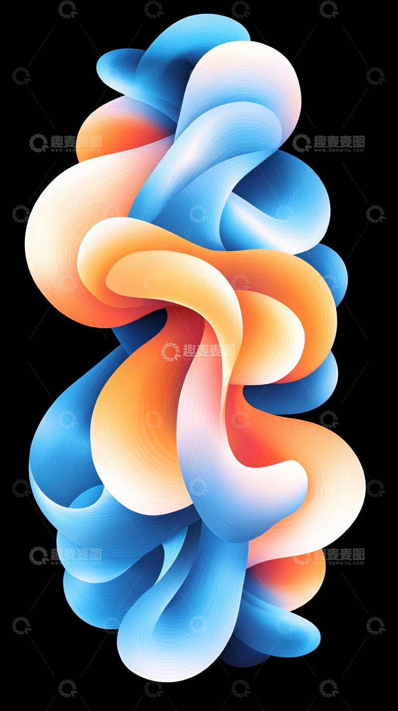 高清大图下载【趣麦麦图】抽象渐变流体艺术