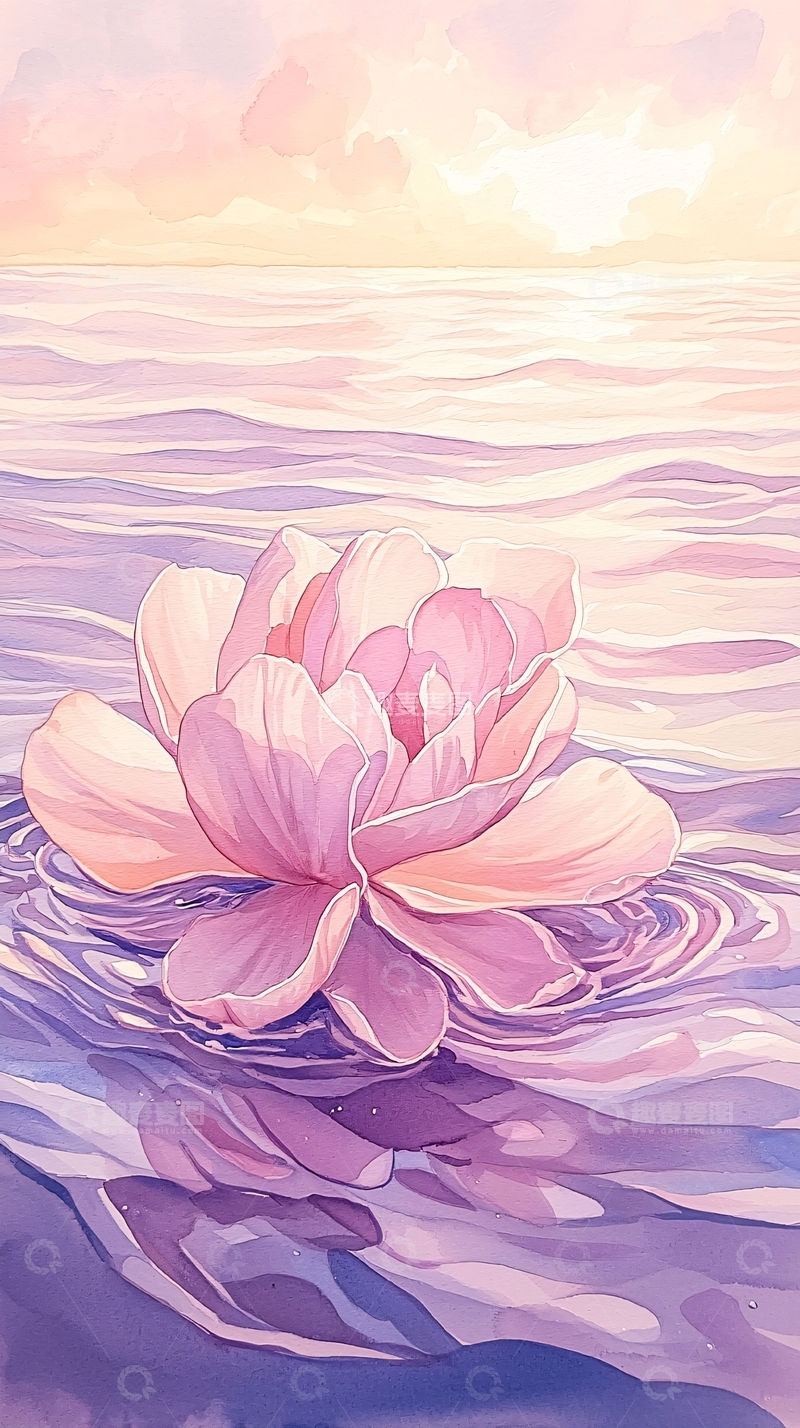 高清大图下载【趣麦麦图】水面花朵高清图片