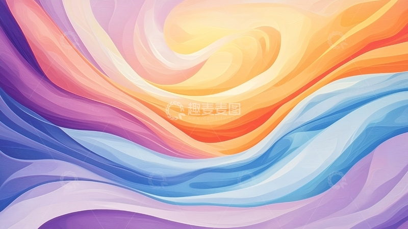 高清大图下载【趣麦麦图】抽象水彩漩涡背景