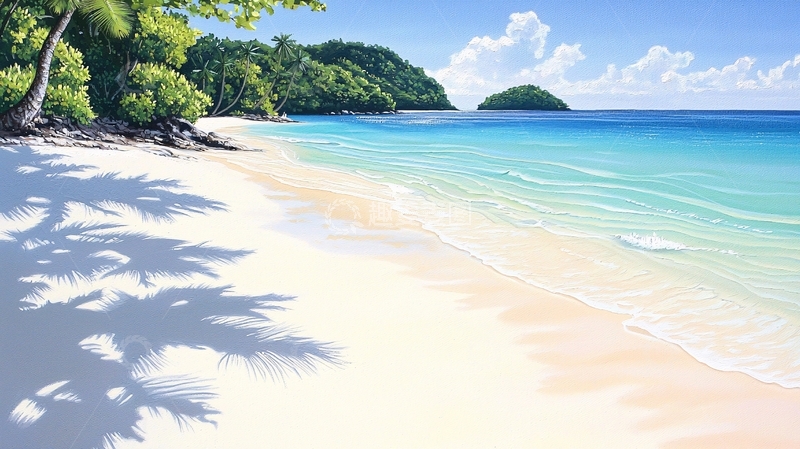 高清大图下载【趣麦麦图】热带海滩的宁静