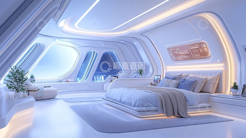 高清大图下载【趣麦麦图】未来主义卧室设计