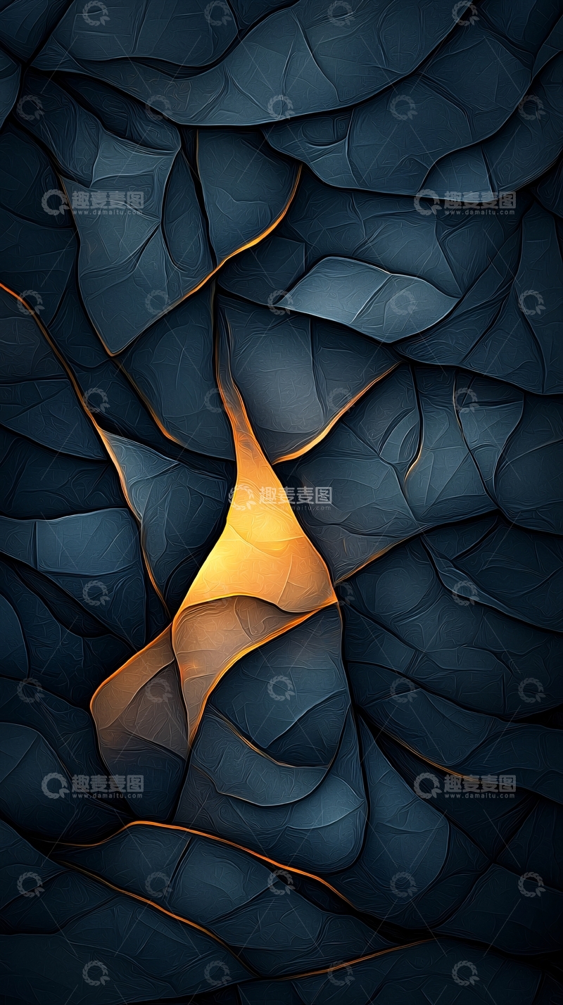 高清大图下载【趣麦麦图】深蓝色金色抽象肌理