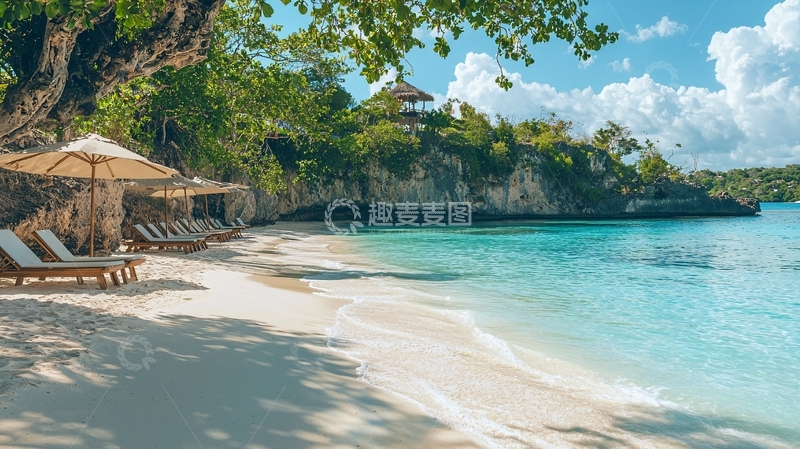 高清大图下载【趣麦麦图】热带海滩阳光明媚