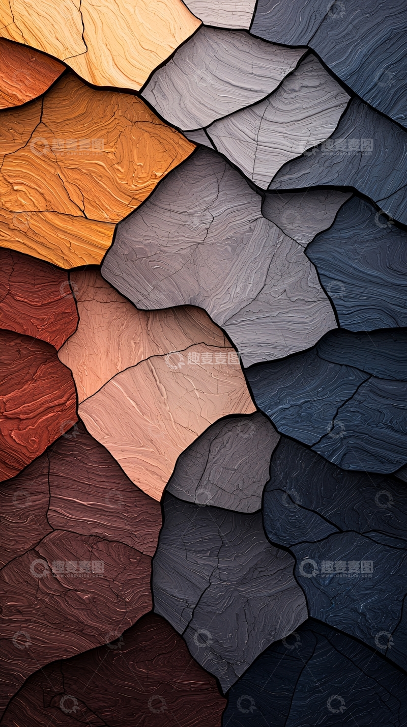 高清大图下载【趣麦麦图】多边形拼接的抽象纹理