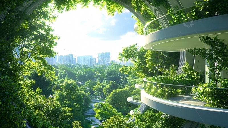 高清大图下载【趣麦麦图】未来城市中的绿色建筑
