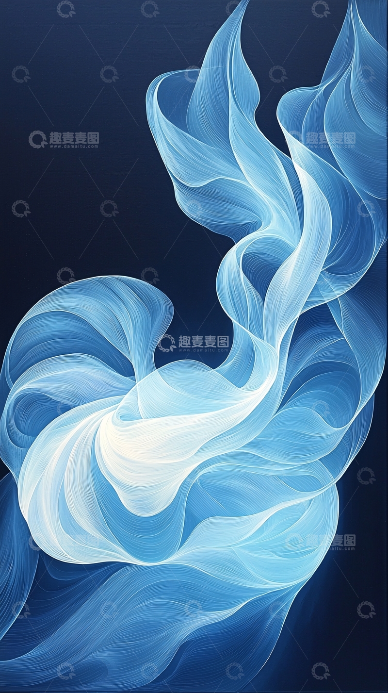 高清大图下载【趣麦麦图】蓝色抽象水波纹背景