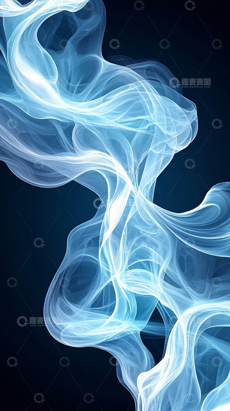 高清大图下载【趣麦麦图】蓝色烟雾状纹理背景