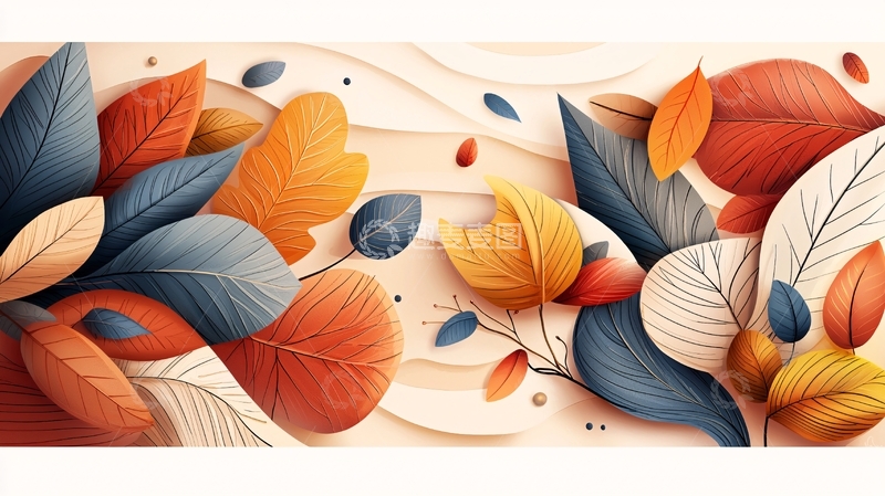 高清大图下载【趣麦麦图】抽象叶片高清图片