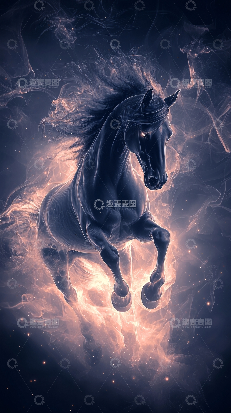 高清大图下载【趣麦麦图】奔腾黑马高清图片