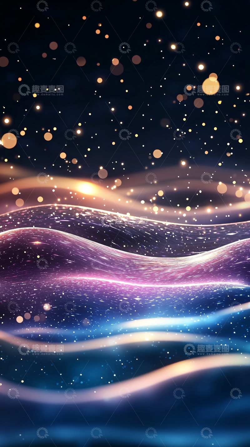 高清大图下载【趣麦麦图】星空光晕梦幻背景
