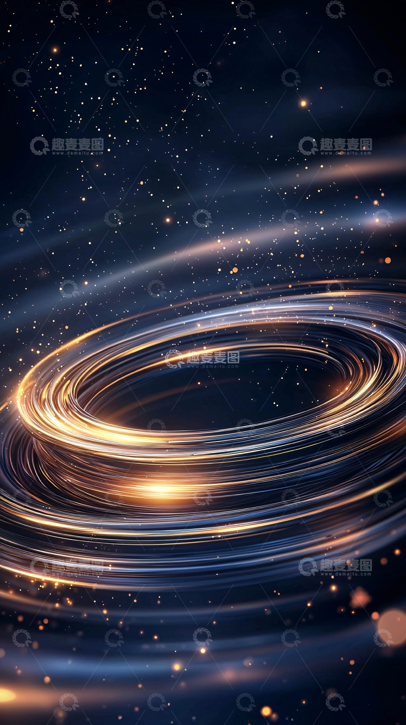 高清大图下载【趣麦麦图】星空漩涡光效唯美图