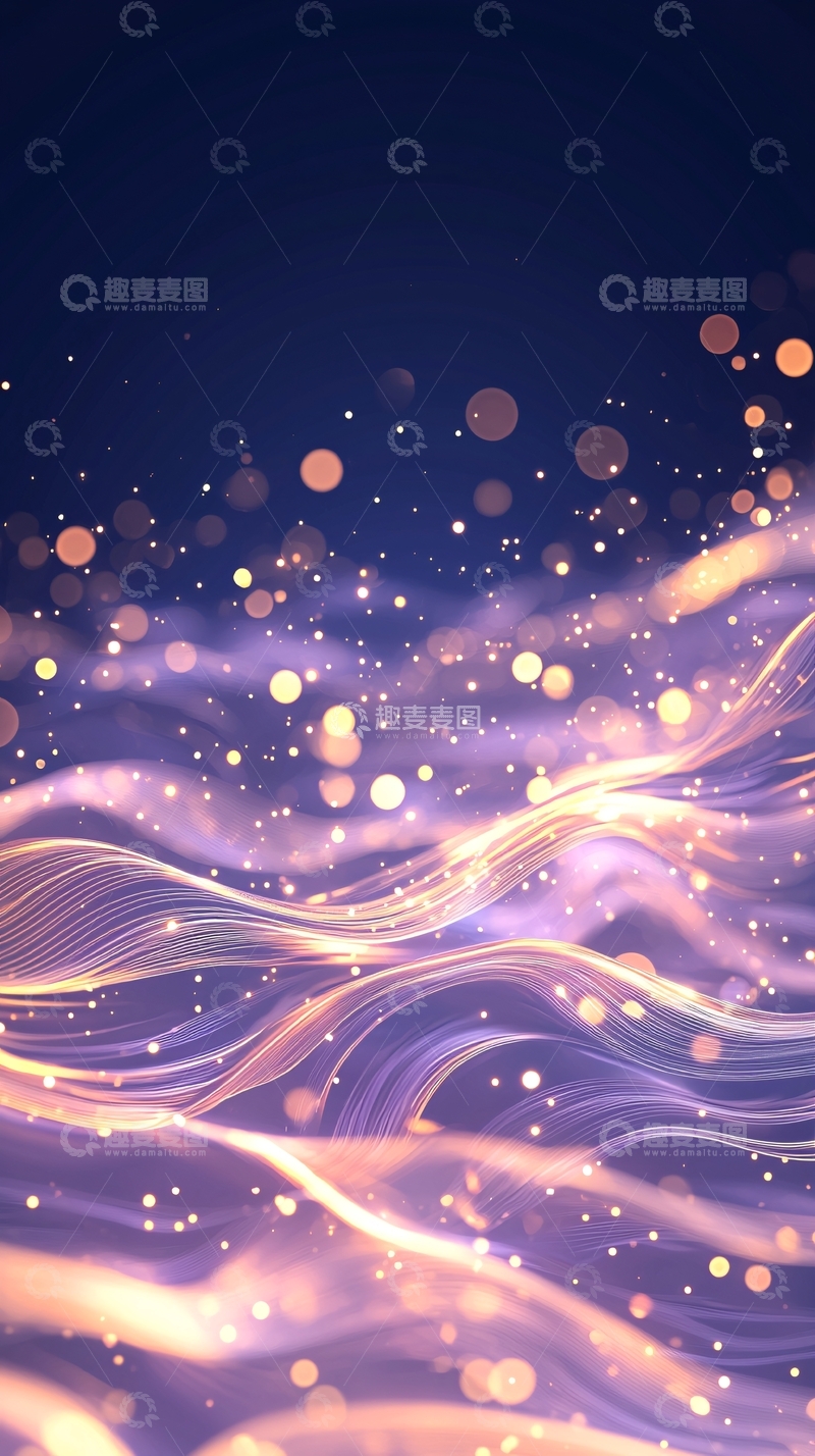高清大图下载【趣麦麦图】紫色光线梦幻背景
