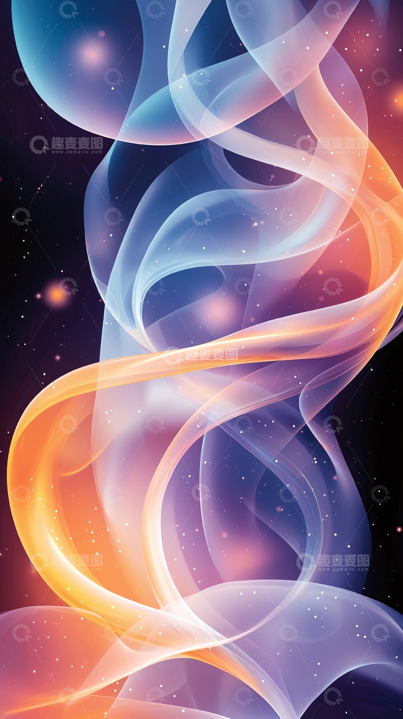 高清大图下载【趣麦麦图】梦幻般的光与烟雾交织