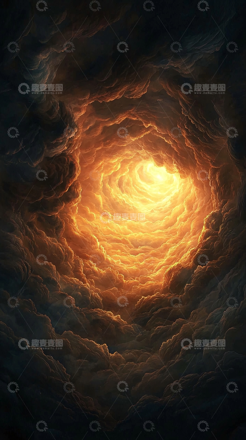 高清大图下载【趣麦麦图】深渊般的云层漩涡