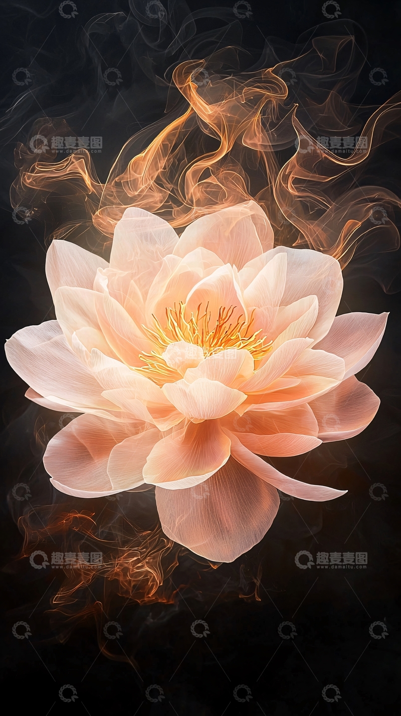 高清大图下载【趣麦麦图】淡粉色莲花高清图片