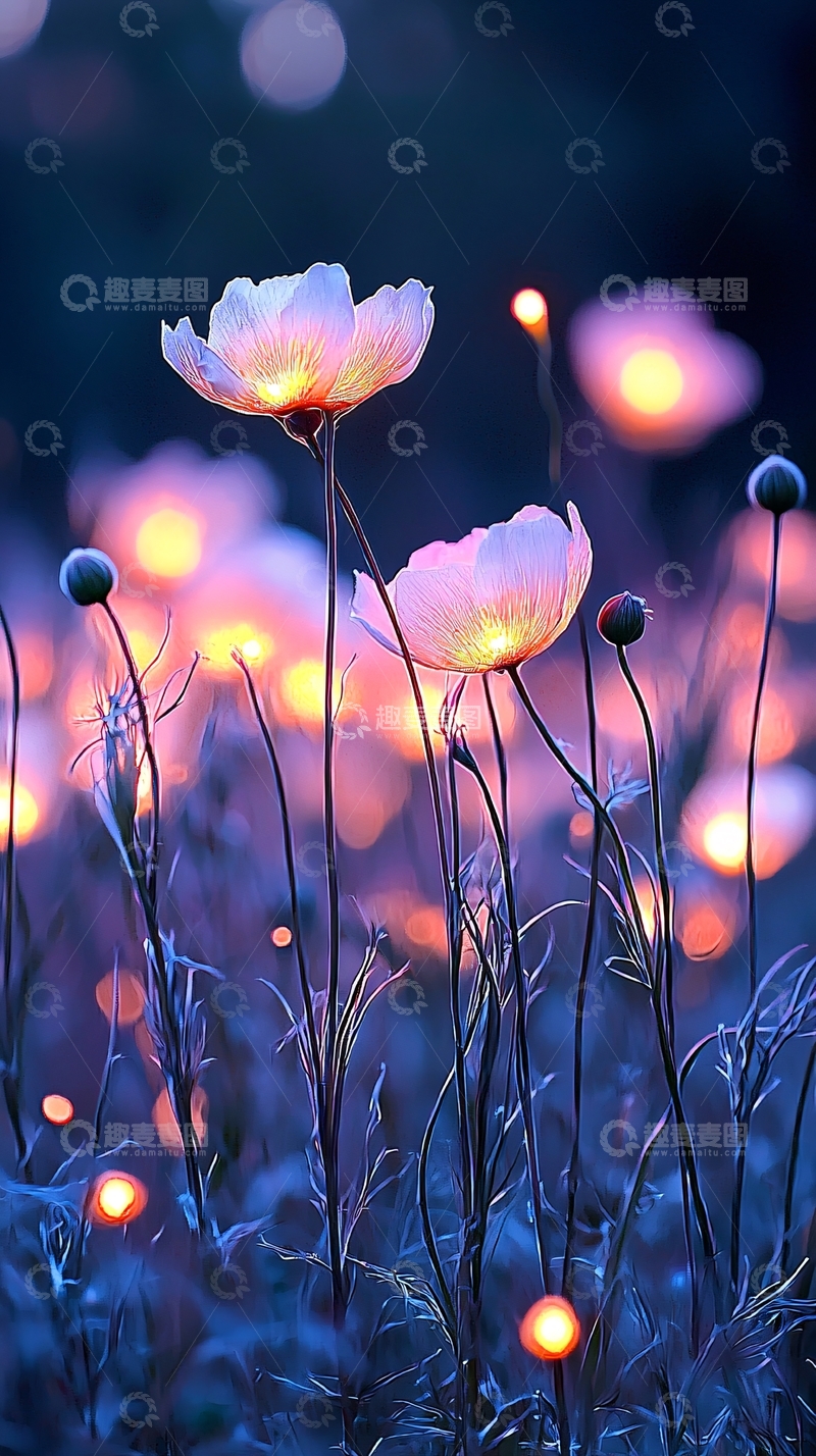 高清大图下载【趣麦麦图】发光的花朵高清图片