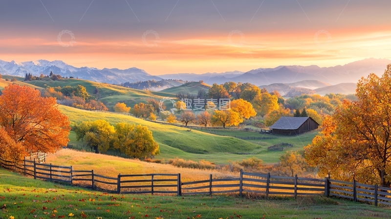 高清大图下载【趣麦麦图】秋日田园风光86