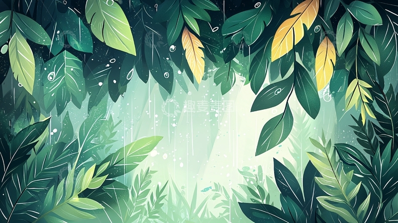 高清大图下载【趣麦麦图】茂密丛林中的光亮
